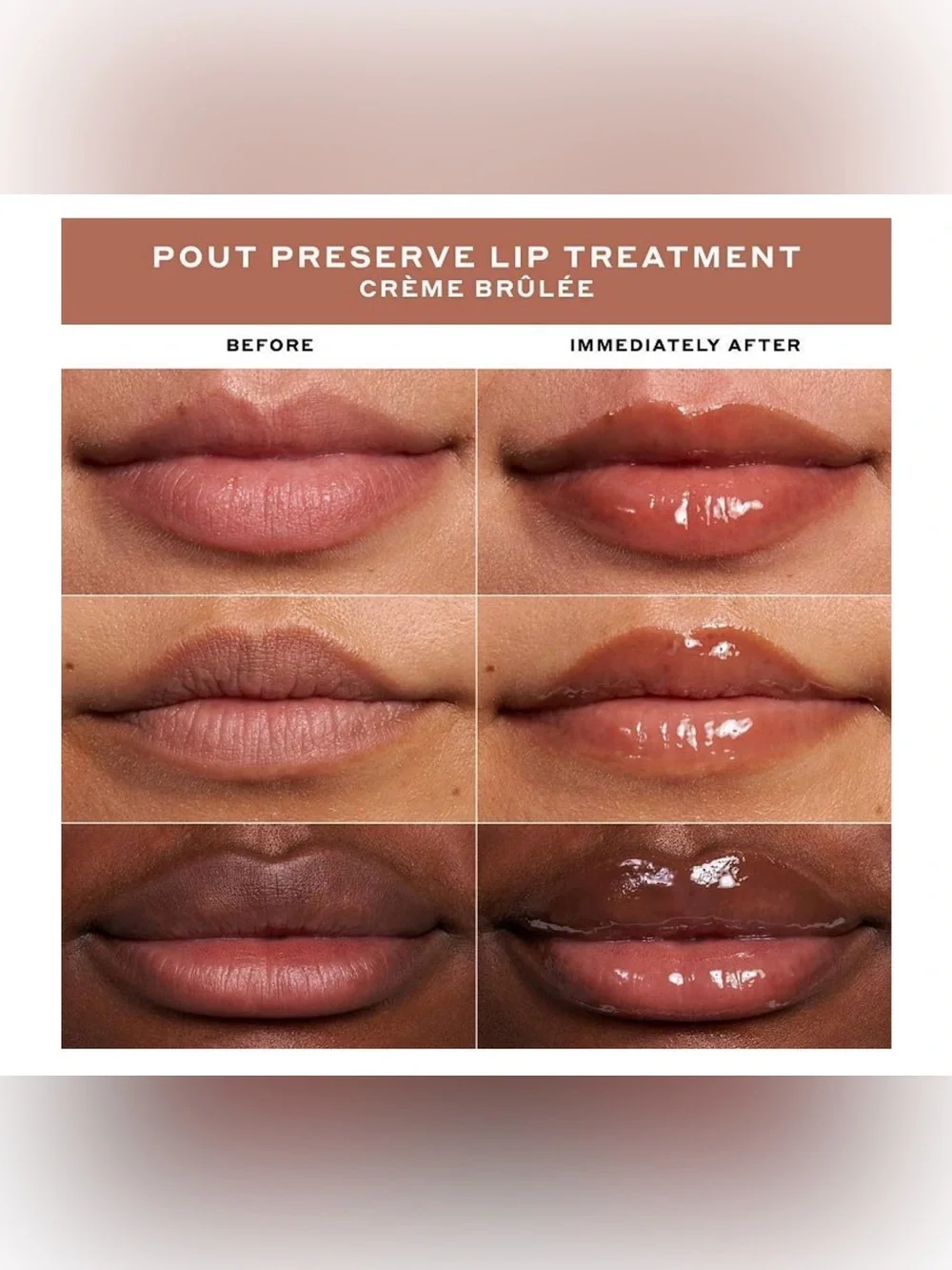 Ole Henriksen Creme Brûlée Glimmer Pout Preserve — Pink Bronze NIB Peptides YUM